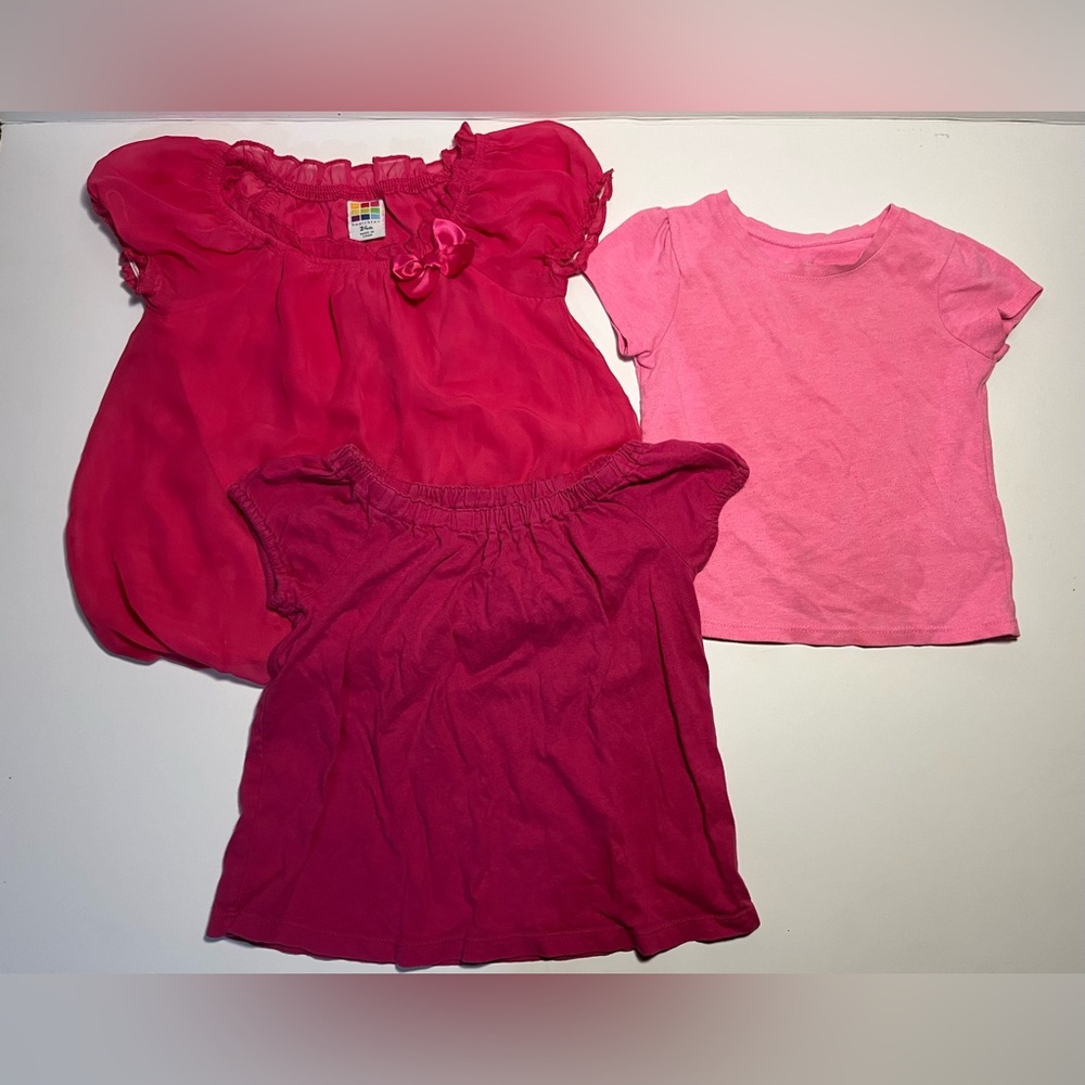 Pink T-shirt 2t girl lot